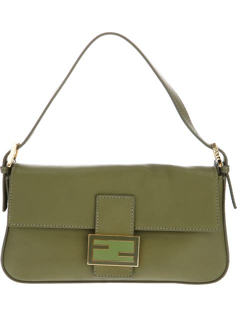 fendi green baguette bag|Fendi baguette bag used.